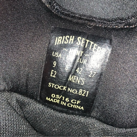 Red Wing Mens Irish Setter 821 Vaprtrek Waterproof Insulated 600 Gram Boots Sz 9 - Picture 8 of 9